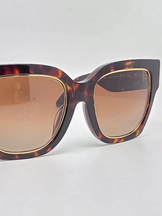 Tory Burch TY7180U Dark Tortoise Frame Brown Lens Oversized Cat Eye Sunglasses main image 8